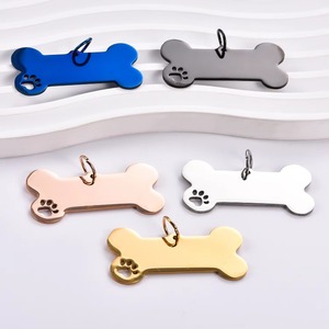 Colgante Grande en Blanco Estilo Hip Hop de Acero Inoxidable con Forma de Perro para Hombre, Amuleto para Collar, Llavero, Accesorios para Hacer Joyas DIY - Product Image 2