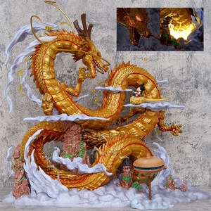 Estatua GK de Dragon Ball <span class=keywords><strong>Z</strong></span>, <span class=keywords><strong>Shenron</strong></span> Dorado y Son Goku, Figura Coleccionable Premium de Anime con Efecto de Luz para Coleccionistas de DBZ - Product Image 4
