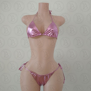 Traje de Baño de Verano <span class=keywords><strong>2026</strong></span> para Mujer, <span class=keywords><strong>Bikini</strong></span> <span class=keywords><strong>Sexy</strong></span> a Rayas con Cuello Halter, Cintura Alta, 3 Piezas, Ropa de Playa para el Verano - Product Image 3