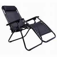 Chaise inclinable zéro gravité de qualité supérieure, chaise longue pliable avec appui-tête réglable pour patio et bureau
