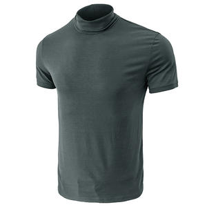 Vente chaude T-shirt à manches courtes à col roulé pour hommes Fitness Sports Running <span class=keywords><strong>Pull</strong></span> à séchage rapide T-shirt surdimensionné pour hommes - Product Image 4