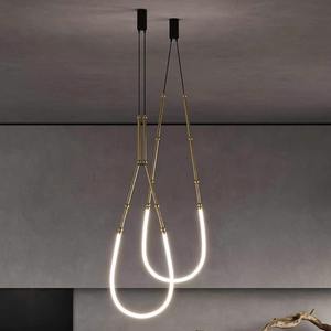 Lámpara de Techo LED Karman Italiana, Ajustable en Altura, para Comedor, Estilo Minimalista Moderno, Luz Blanca Cálida, para Loft, Villa, Escalera - Product Image 4