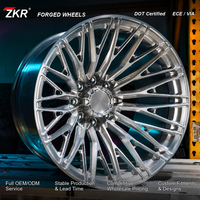 Nouvelles jantes ZKR haute performance monobloc en alliage d'aluminium forgé à profil profond |   Bright Cross-Spoke |   Jantes de 16 à 24 pouces |   Compatible avec Audi