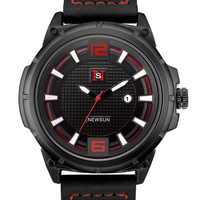 Montre-bracelet à quartz pour homme NS Never Stop N905, nouvelle montre sportive étanche avec bracelet en cuir, date automatique et aiguilles lumineuses
