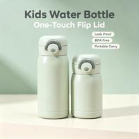 Bouteille isotherme en acier inoxydable pour enfants, avec couvercle à ressort, double mode de consommation, 320 ml, 500 ml, anti-fuite, pour activités de plein air, OEM