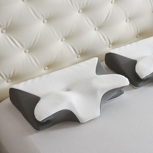 Oreiller en mousse à mémoire de forme avec soutien cervical, design zippé, matière en mousse à mémoire de forme douce et respirante, oreiller ergonomique pour le soutien du cou - Product Image 1