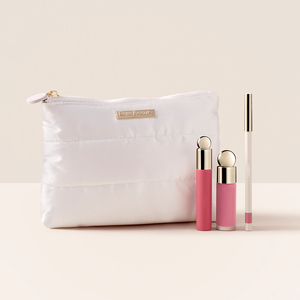 Pochette de <span class=keywords><strong>maquillage</strong></span> élégante en nylon léger avec logo métallique, petite pochette matelassée et gonflée pour femme - Product Image 3