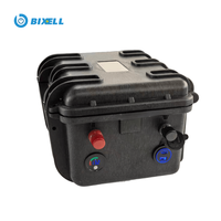 Paket Baterai Portabel Tahan Air 12.8V 100ah untuk Motor Luar Perahu, Baterai Lithium LiFepo4 Bluetooth untuk Kapal Listrik