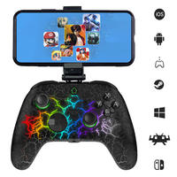 Control Inalámbrico BT 2.4G para Switch, Botón Turbo RGB, Botón Programable, Giroscopio de Seis Ejes para PC/ONE/S, Juega