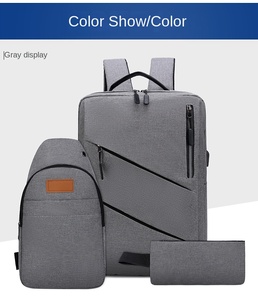 Sac à dos pour ordinateur portable avec logo imprimé, pour affaires et loisirs, avec port USB, fermeture éclair étanche, sac de voyage imperméable - Product Image 2