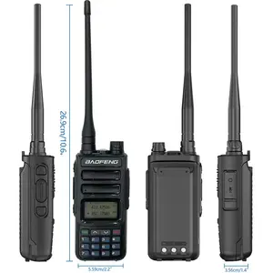 Baofeng VHF/UHF Dual Band Pof Uv Uv S9 TH-15S TH15S 5W siyah dijital mobil radyo el Antena taşınabilir radyo Walkie Talkie