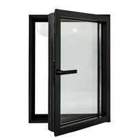 Fuego nominal de aluminio Ventana de vidrio doble de aluminio ventanas colonial bar