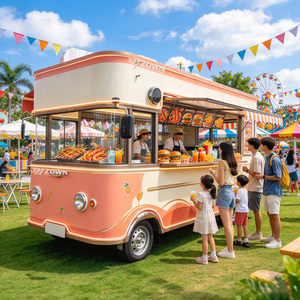 Nuevo Diseño de Camión de Comida Móvil Eléctrico con Banco de Trabajo de Acero Inoxidable, Diseño Personalizado, Carrito de Snacks para Venta al Aire Libre - Product Image 1