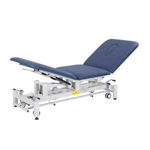 Lit médical électrique de luxe à 3 sections, réglable en hauteur, pour rééducation, physiothérapie, chiropratique, <span class=keywords><strong>table</strong></span> de <span class=keywords><strong>massage</strong></span> hospitalière - Product Image 5