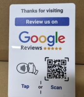 Carte de menu personnalisée en PVC acrylique époxy imperméable, réinscriptible, avec avis Google