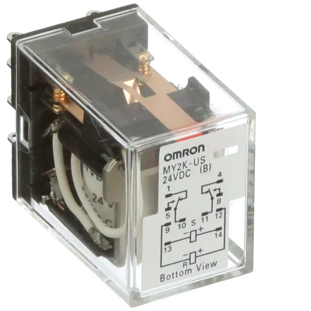 Miniature Power Relay MY2K 24VDC 10 Pin 2-pole Single Contact Double Coil Relay High Quality