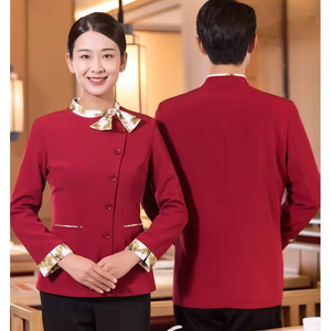 <span class=keywords><strong>Uniforme</strong></span> de <span class=keywords><strong>camarero</strong></span> chino <span class=keywords><strong>vintage</strong></span> - Botones de nudo hechos a mano, ideal para banquetes y personal de hotel - Product Image 1