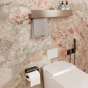 Isola <span class=keywords><strong>Cucina</strong></span> di Lusso su Misura in Marmo Rosa e Verde Quattro Stagioni con Lavello in Vendita - Product Image 4