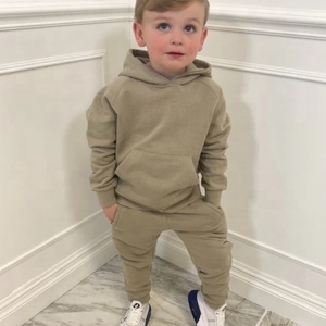2025 Winter Autumn Solid Private Label Pullover Hoodie+Jogger Set Clothes Baby <strong>Boy</strong> Kids Jerseys Sets Baby <strong>Garments</strong> - Product Image 2