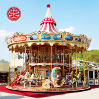 Manège familial Luna Park, carrousel pour enfants, jeux de parc d'attractions, équipement de carrousel antique avec chevaux pour enfants à vendre