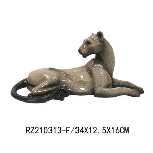 تماثيل معاصرة قوالب راتينج تمثال فهد حديث تمثال النمر نحت ديكورات حيوانات لمدخل قاعة غرفة المعيشة - Product Image 4