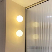 Lampe murale LED sphérique en verre minimaliste pour hôtel, salon, mur d'arrière-plan, salle de bain, chambre à coucher, chevet