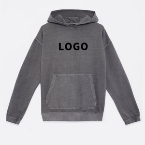 เสื้อฮู้ดสำหรับผู้ชายผ้าฟลีซผ้าฝ้าย100% กันรอยยับปักแบบสวมหัวระดับพรีเมียมสำหรับฤดูใบไม้ร่วง - Product Image 5