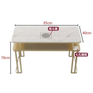 2025 nuevo equipo moderno de lujo para decoración de uñas, mesa de salón de uñas de dos plazas, estudio de muebles de salón de mármol de acero inoxidable - Product Image 6