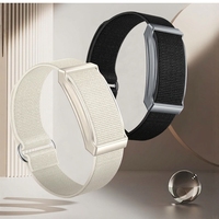 Bracelet intelligent en nylon noir avec charge magnétique pour suivi de la forme physique, unisexe