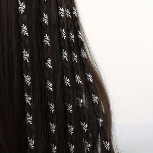 Leaf Hair Ring Gold Metal Hair <b>Accessories</b> For Wedding <b>Braiding</b> Decorations - Product Image 5