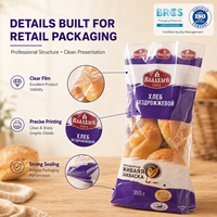 Sacs en plastique transparents pour boulangerie, emballages personnalisés pour pain et gâteaux, étanches, thermoscellables, en gros