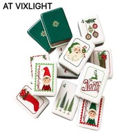 Tuiles de Mahjong de Noël rouges, en acrylique, ensembles de Mahjong américains de luxe gravés, boîtes cadeaux de fêtes, vente en gros personnalisée, nouvelle arrivée