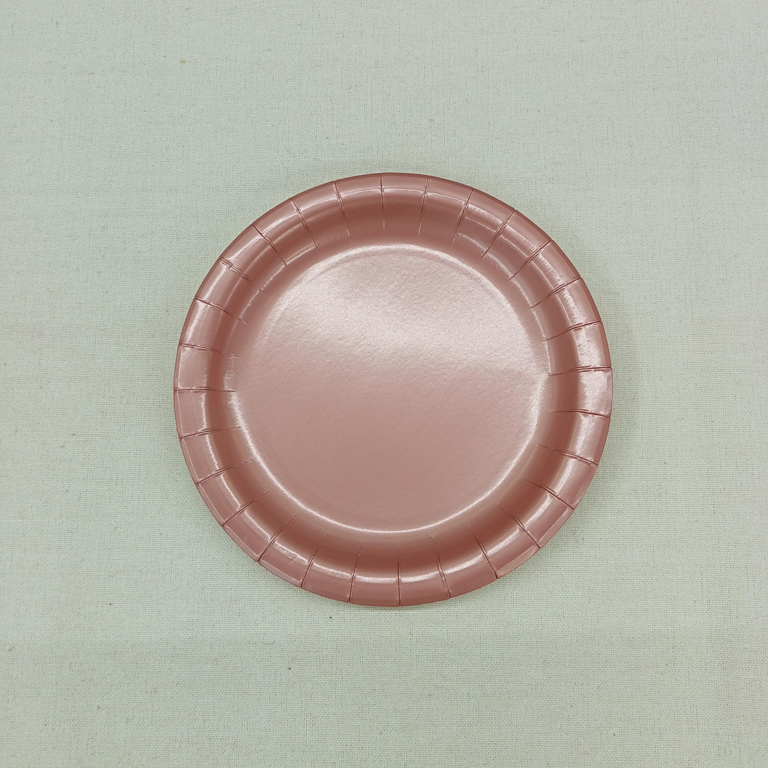 จานกระดาษสีทอง 7 นิ้ว *10 ชิ้น