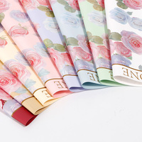 Fournitures de fleuriste haut de gamme, papier d'emballage vintage rose, papier d'emballage élégant et romantique pour bouquets, pour les fêtes et les mariages