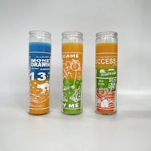 Bougies d'église en verre blanches naturelles en <span class=keywords><strong>cire</strong></span> <span class=keywords><strong>de</strong></span> <span class=keywords><strong>soja</strong></span>, en pots cylindriques, bougies orthodoxes, vente en gros, 7 jours, <span class=keywords><strong>pour</strong></span> activités religieuses - Product Image 3
