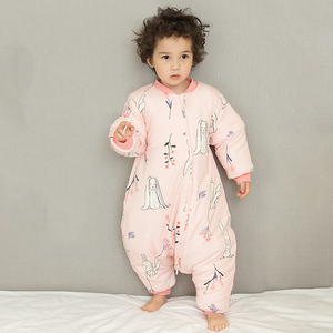 Sac de couchage à emmailloter pour bébé en coton biologique à <span class=keywords><strong>manches</strong></span> détachables personnalisé écologique avec <span class=keywords><strong>manches</strong></span> pour l'hiver - Product Image 4
