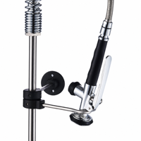 Mini Robinet de Pré-évier à Poser sur Plan, en Laiton Sans Plomb, avec Bec Télescopique Pivotant de 18'' et Douchette Extractible, Robinet de Cuisine Gain de Place
