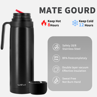 Termo de Acero Inoxidable 304 de Doble Capa y Vacío de 1000 ml, Termo Resistente para el Hogar, Cafetera para Acampar, Impresión de Logotipo Personalizable