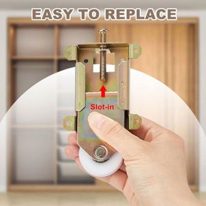 Rodillos para Puertas Correderas WEKIS, Rodillos Cóncavos de Nailon con Rodamientos de Bolas, Herrajes para Puertas Correderas de Armario - Product Image 4