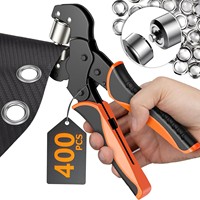 Jeu de pinces à sertir manuelles en aluminium avec poignées moulées en plastique de 6 mm/10 mm, personnalisables DIY et OEM, capacité d'ouverture maximale de 12 mm