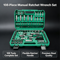 Bestseller Bayley 108PC Takim Red Box Kit d'outils de réparation automobile complet, jeu de douilles à chocs et cliquet en acier à haute teneur en carbone, qualité industrielle OEM