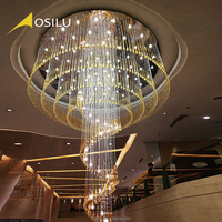 Lustres modernes et lampes suspendues Lustres en cristal pour le salon Haut plafond Hôtel Maison Escalier