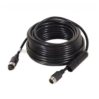 Câble d'extension vidéo pour systèmes de vidéosurveillance, DVR mobile, caméra de voiture, 5m, connecteur aviation 4 broches M12, étanche IP68, cuivre