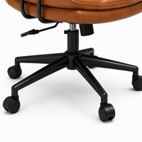 Chaise de bureau pivotante à dossier moyen ALINUNU, directement de l'usine, pour bureau à domicile, chaise de bureau ergonomique moderne en cuir PU