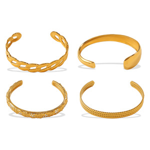 Stainless Steel <b>Bracelet</b> 18K Gold Plated <b>Crystal</b> Rhinestone Women's Fashion Jewelry Gift - Product Image 5