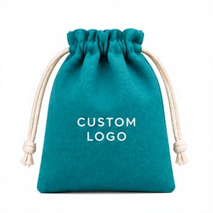 Sac à cordon en coton avec logo personnalisé, disponible en plusieurs couleurs, pour bijoux et cadeaux - Product Image 5
