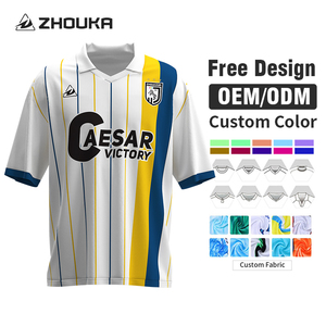 Maglia da Calcio Retrò Personalizzata all'Ingrosso con Colletto a Polo Oversize, Produttore di Uniformi da Squadra Stampate in Sublimazione - Product Image 1