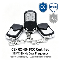 Télécommande universelle pour portail électrique et porte de garage, 4 boutons, métal, 433 MHz, CE ROHS UKCA, 1527, télécommande RF 12V