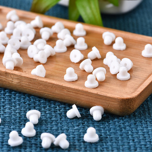 Soportes de silicona blancos para pendientes, redondos, antideslizantes, para hacer pendientes, molde de resina plástica de 5 mm para fundición - Product Image 4