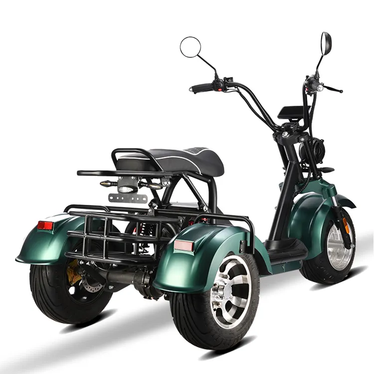 Yeni ürün lansmanı 3 tekerlekli elektrikli scooter koltuk ile 1500W 2000W EEC COC elektrikli üç tekerlekli bisiklet CITYCOCO yetişkin